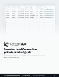 Cover of the price and product guide.